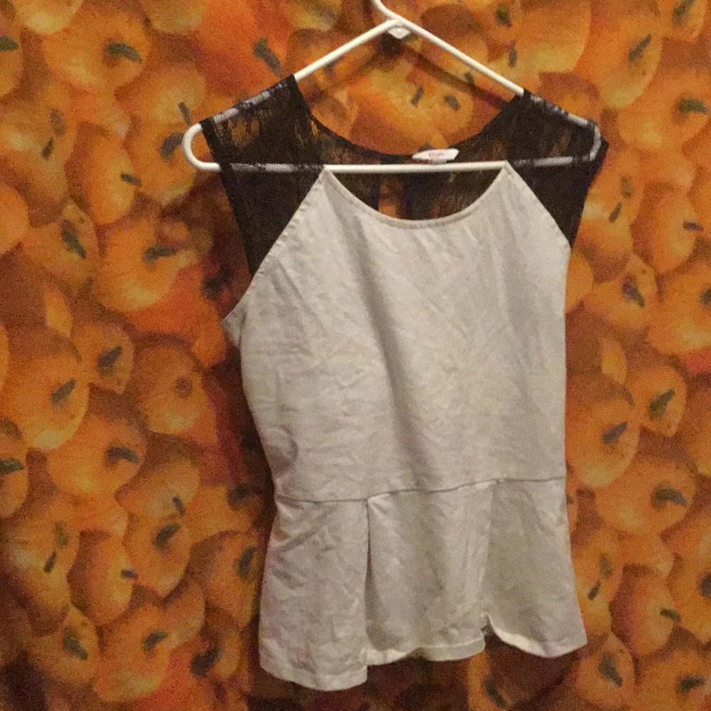 Cream peplum top